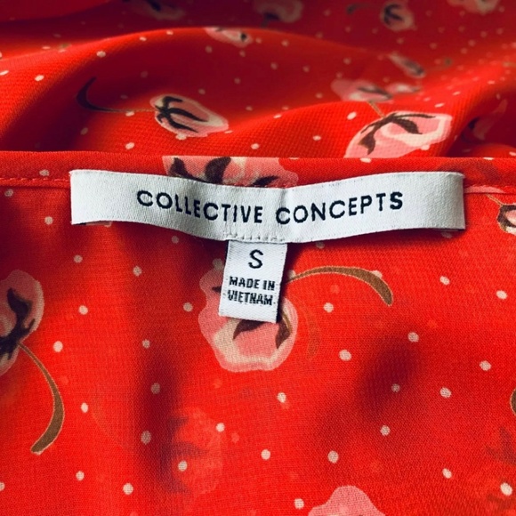 Collective Concepts Sheer Y-Neck Blouse - Picture 6 of 6